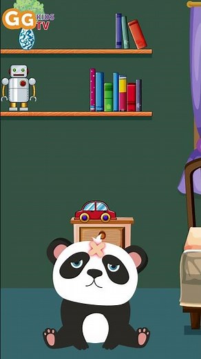 Five Little Pandas Jumping On The Bed #shorts #nurseryrhymes