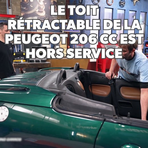 🚗🔧 Le toit rétractable de la 206 CC étant hors service, Aurélien et Gerry font appel à un expert pour le réparer et retrouver le vrai plaisir du cabriolet 📺 Wheeler Dealers France, sur #RMCDécouverte et sur RMC BFM Play 👉https://bit.ly/4dYwTb2 | RMC Découverte