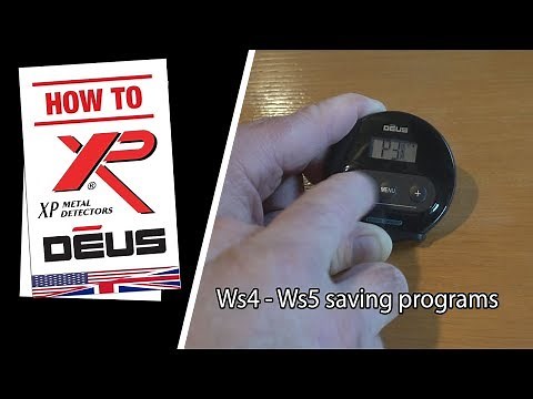XP Deus Ws4 and Ws5 saving programs