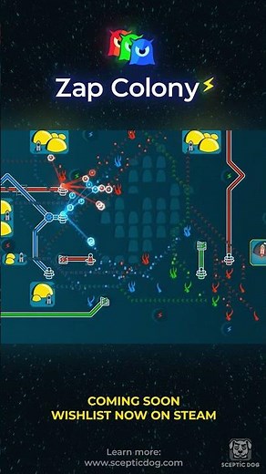 Zap Colony - "Mini Motorways meets Tower Defense" coming to Steam!