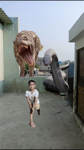 Big Anaconda vs dinosaur T-Rex fight scene#dinosaur#anaconda#jurassicworld#shorts#youtubeshort