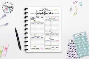 Budget Overview Cash Envelope Planner Printable, Budget, INSTANT DOWNLOAD, Full Page, Half Page, 8.5"x11", Classic Happy Planner, A4, A5 - Etsy