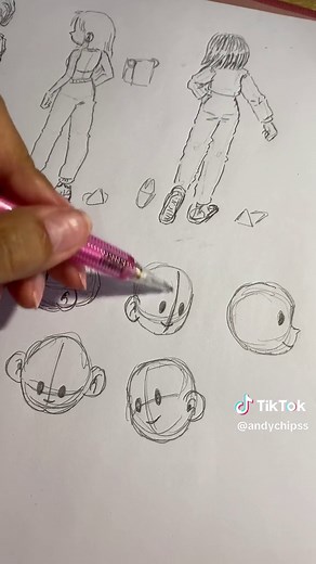 Respuesta a @Laura✨🦖 Cómo dibujar cabezas en perspectiva💖 #consejosdedibujo #tipsdedibujo #aprendeadibujar #comodibujarfacil #tipsdibujo #tutorialdibujo #dibujo