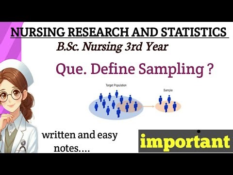 Sampling ! Nursing Research and statics ! B.Sc. Nursing 3rd year ! MPMSU ! Introduction of sampling