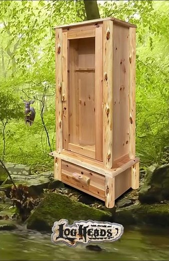 Rustic Wood Gun Cabinet