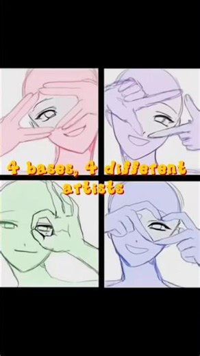 4 artists 4 bases #art #drawing #anim ‪@CandyHalo3120‬