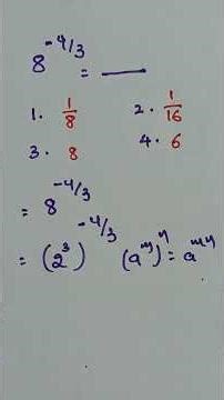 8^(-4/3)=? || #education