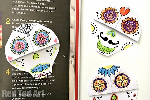 DIY Day of the Dead Bookmarks - Red Ted Art - Kids Crafts