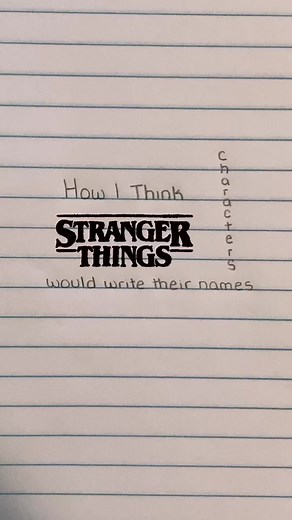 Exploring Stranger Things 4: Character Names and Handwriting