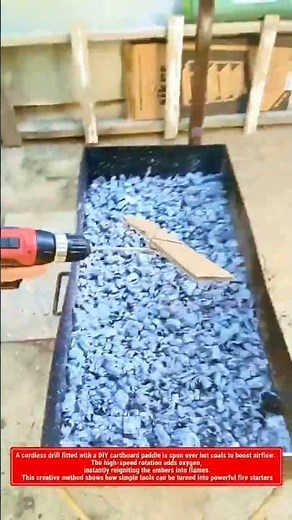 “DIY Fire Starter Hack Using a Drill | Extreme Ember Ignition Trick!”