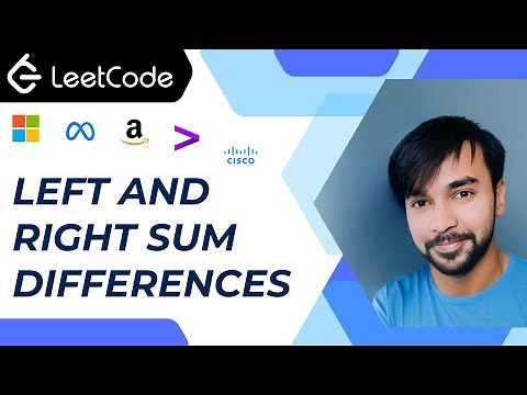 Left and RIght sum differences (LeetCode 2574) | Constant space solution