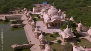 Ancient India temples , U.P, 4k aerial drone view