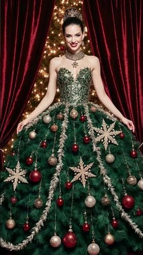Festive Fashion: Tree-Inspired Dresses