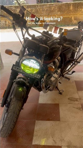 Headlight mod on my #interceptor650 for better visibility #royalenfield #exhaust #aew #650twins 650