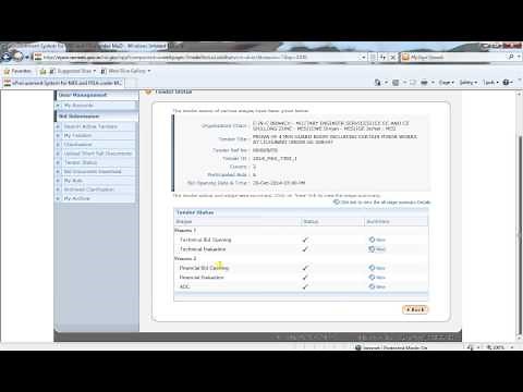 E TENDER #14 HOW TO CHECK TENDER STATUS IN E TENDER