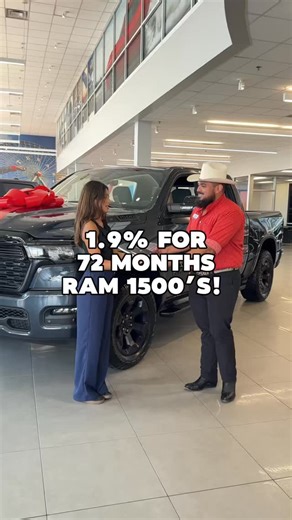 Dallas Dodge Chrysler Jeep Ram on Instagram: "🚨🔥 Ram 1500 Alert 🔥🚨 Get 1.9% for 72 months on our Ram 1500s! 💪 Our inventory is loaded and the deals are unbeatable. Come see us and experience next-level customer service at Dallas Dodge! 🚗✨ #Dallas #Ram #RamTrucks"