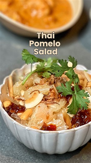 Payal Thakurani | Chef & Educator 🇸🇬 on Instagram: "Comment “pomelo” for the full recipe! 🥗✨ With pomelo season just around the corner, I thought it was the perfect time to share one of my all-time favorite salads. This juicy Asian citrus fruit is refreshing on its own, but when tossed into a salad with fresh herbs, crunchy toppings, and a zesty dressing… it’s on a whole other level. 🌿🍊 ⸻ #pomelo #pomelosalad #asiansalad #singaporefoodies #communeKitchen #communeKitchenSG #payalthakurani"