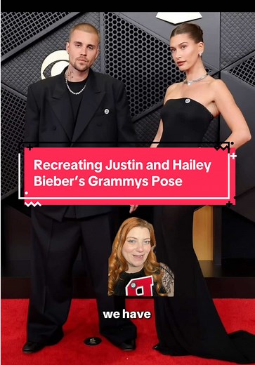Recreating Justin and Hailey Bieber’s Grammys Pose