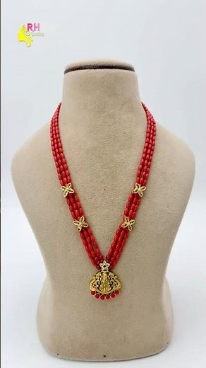 Lakshmipuram Locket with Coral Necklace | Most Selling Coral Design | Lowest Price Collection