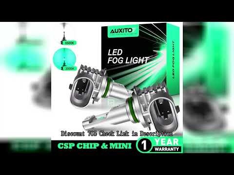 AUXITO 2x H11 H10 LED Yellow 3000K White 6500K Fog Lights Canbus CSP LED H8 H16JP Car DRL Lamp For V