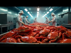 How Red Crabs Are Caught and Processed in Factories