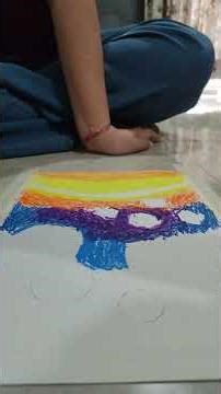 Galaxy Art with oil pastels #art #colors #galaxy #oilpastel #drawing