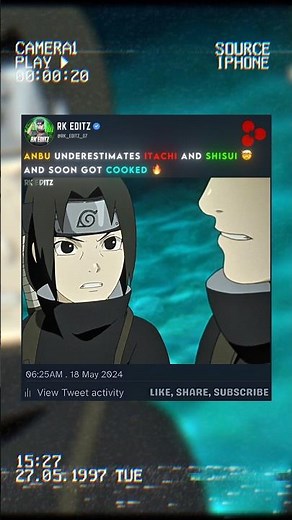 ITACHI FIRST ANBU FIGHT 🔥🤯