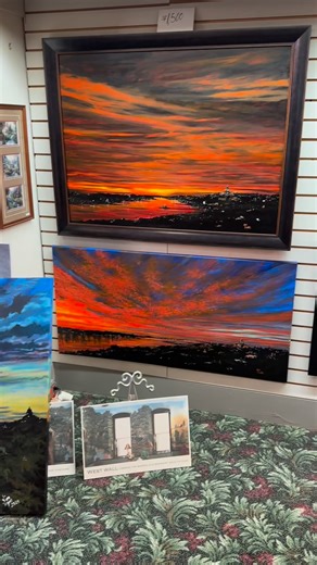 Missouri artist Jim Dyke celebrates 200 Years of Missouri’s Capital City and documents actual sunrise moments over the Missouri River in Jefferson City, the Capital City of Missouri. (Missouri is the longest river in North America and some have mapped why it’s the longest river in the world). Visit Jim Dyke’s Cottonstone Art Gallery and Frame Shop 116 E. HIGH STREET for Missouri History artifacts and more Jefferson City History. Did you know Daniel Boone’s son laid out our streets, and many lege