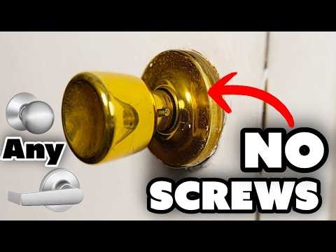 How To Remove Door Knob Handle Without Screws Easy Simple