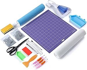 GDACE Magic Sticky Rhinestone Template - Rhinestone Stencil - Sticky Adhesive - Easy for Starters