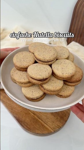 Bake Nutella biscuits at home - Nutella double cookies #nutella #biscuit #nutellabiscuits #cookies