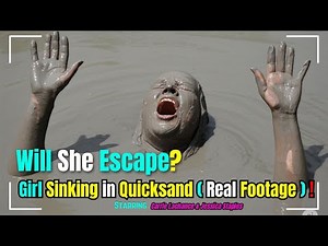 Girl Sinking in Quicksand || Girl in Quicksand || Will She Escape?😲😲#survival #adventure #quicksand