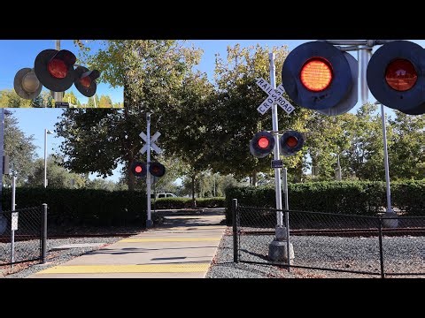 Hazel Station East Pedestrian Railroad Crossing, Rancho Cordova CA *Background Added*- Time Out
