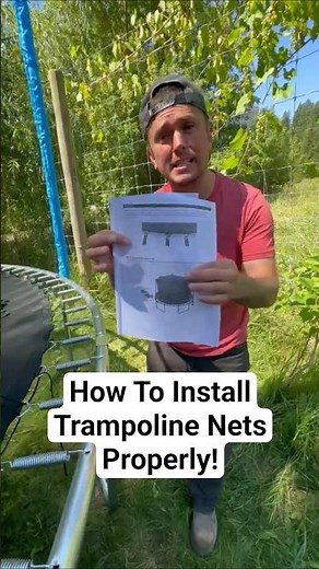 Propper Way To Install Trampoline Netting On all Sizes Of Trampolines! #trampoline #viral