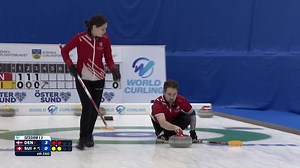 Henrik Holtermann 🇩🇰 helps Denmark to lie four after making a long double takeout! Watch live on the Curling Channel: https://curlingchannel.tv #WMDCC #curling | World Curling