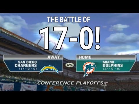 Chargers vs Dolphins (17-0) AFC Conf Highlights | Madden NFL 11 PS2 Gameplay | Franchise Yr 9