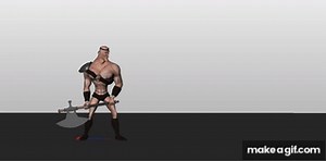 Axe Swing animation. on Make a GIF