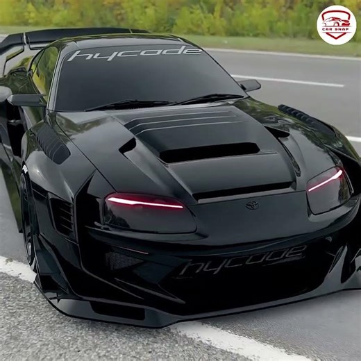 SUPRA MK 4☠️Black Toyota supra Mk4 with skull face looks great#supra #shorts#CarSnap#CarLover.