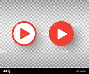 Play button icons set isolated on transparent background. Social media symbol. Design template for web, apps. Vector illustration Stock Vector Image & Art - Alamy