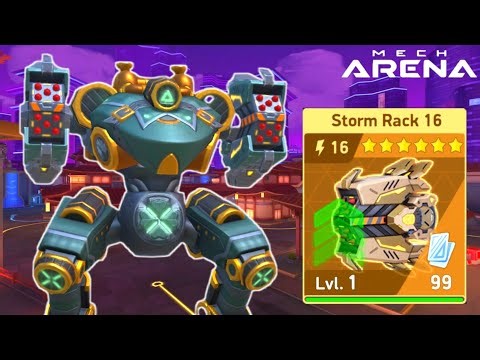 Max Paragon with Storm Rack 16 Gameplay - Mech Arena