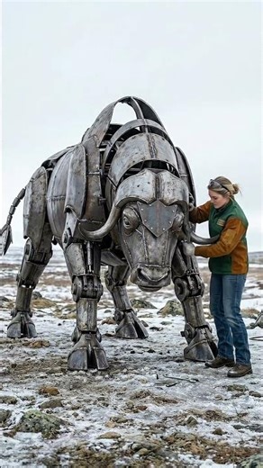 Giant Metal Musk Ox Build | Mechanical Horn Shield Reveal