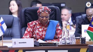President Netumbo Nandi-Ndaitwah intervention during the session on Inclusive and Sustainable Economic Growth, a discussion focused on ensuring that global development truly leaves no one behind. . | Namibian Presidency