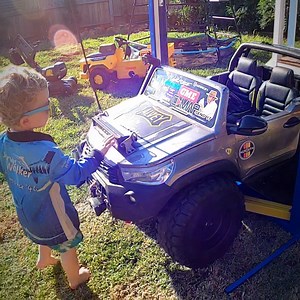 242K views · 781 reactions | The Mini Car Hoist is finished and its Awesome! Build video: https://youtu.be/IvkS-ag1WuU #isaacsawesomeadventures #mechanic #powerwheels #kidscar #toddlerfun #playingoutside #workshop #carmechanic #carmaintenance #hilux #4x4 #hilux | Isaac's Awesome Adventures | Facebook