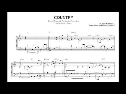Keith Jarrett - Country (Solo Piano) - Transcription