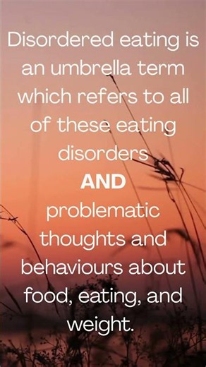 What's the difference between disordered eating and an eating disorder?