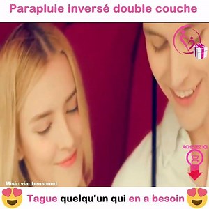 Super parapluie inversé double couche