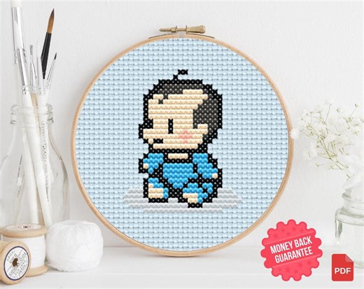 Mini Baby Cross Stitch Pattern PDF Small Design - Etsy