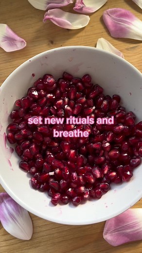 diving into a pomegranate can be a divine experience if you want it to be . #springequinox #spring #ostara #ritual #persephone #springcleaning