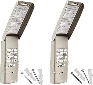 2 GarageOutlet Keyless Entry Keypad for Liftmaster 377LM Garage Door Openers (315 mhz Purple Learn Button)