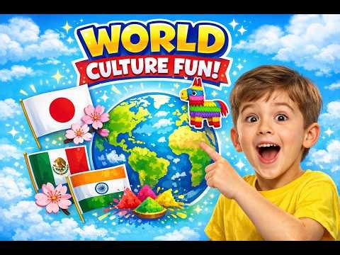 Kids Explore Cultures Around the World! 🌸🎉🎨 Kids Learning Other Countries 🎉